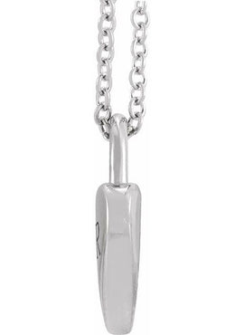 14K Yellow Gold Engravable Heart Lock Pendant