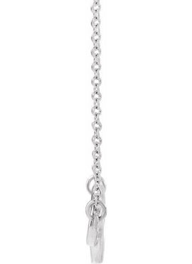 14K White Gold Interlocking Circle 16-18