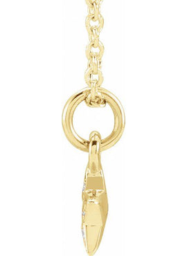 14K Yellow Gold .03 CTW Natural Diamond Youth Petite Star 15
