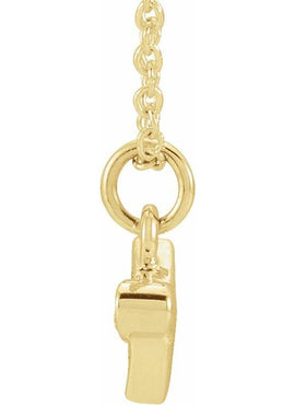 14K Yellow Gold .025 CTW Natural Diamond Petite Airplane 16-18