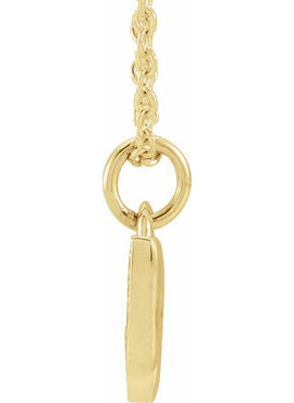 14K Yellow Gold .05 CTW Natural Diamond Petite Music Note 16-18
