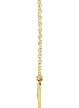 14K Rose Gold Heart Envelope 16-18
