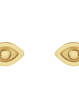 14K White Gold Evil Eye Single Earring