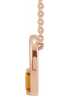14K Yellow Gold Natural Pink Tourmaline Circle Pendant