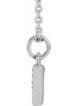 14K Yellow Gold Petite Pavé®.02 CTW Natural Diamond Numeral 1 16-18