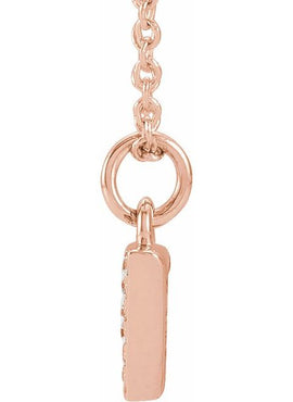14K Yellow Gold Petite Pavé®.02 CTW Natural Diamond Numeral 1 16-18