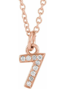 14K Yellow Gold Petite Pavé®.02 CTW Natural Diamond Numeral 1 16-18