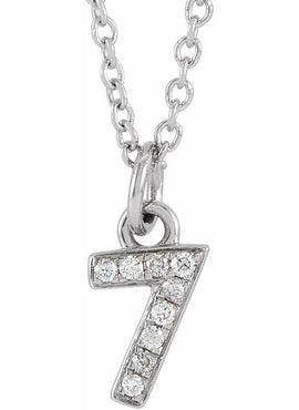 14K Yellow Gold Petite Pavé®.02 CTW Natural Diamond Numeral 1 16-18