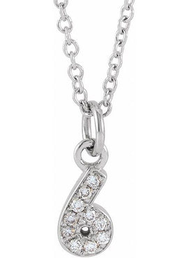 14K Yellow Gold Petite Pavé®.02 CTW Natural Diamond Numeral 1 16-18