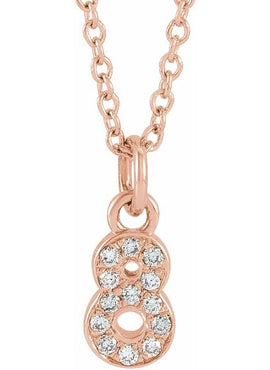 14K Yellow Gold Petite Pavé®.02 CTW Natural Diamond Numeral 1 16-18