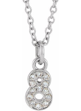 14K Yellow Gold Petite Pavé®.02 CTW Natural Diamond Numeral 1 16-18