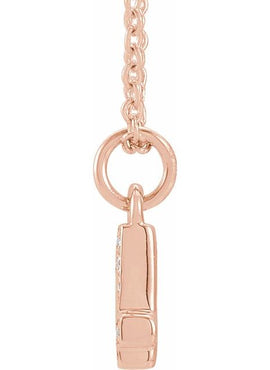 14K Yellow Gold Petite Pavé®.02 CTW Natural Diamond Numeral 1 16-18