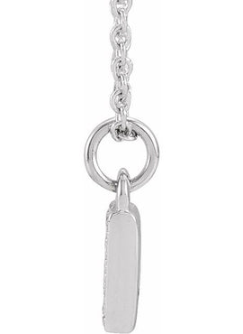 14K Yellow Gold Petite Pavé®.02 CTW Natural Diamond Numeral 1 16-18