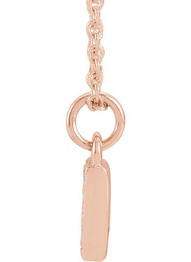 14K Yellow Gold Petite Pavé®.02 CTW Natural Diamond Numeral 1 16-18
