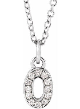 14K Yellow Gold Petite Pavé®.02 CTW Natural Diamond Numeral 1 16-18