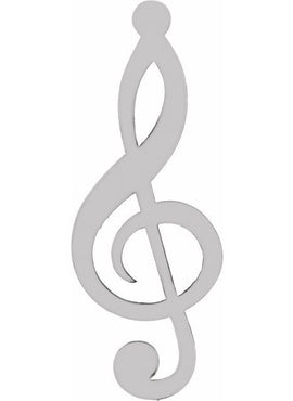 Sterlium Plus 12 Gauge Treble Clef Stamping with External Undrilled Eyelet