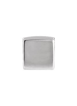 14K White Gold 5x5 mm Cube Pendant