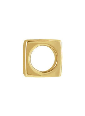14K White Gold 5x5 mm Cube Pendant