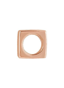 14K White Gold 5x5 mm Cube Pendant