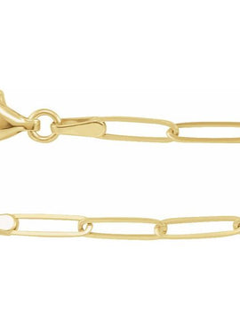 14K Yellow Gold 2.6 mm Paperclip-Style 7
