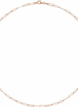 14K Yellow Gold 2.6 mm Paperclip-Style 7
