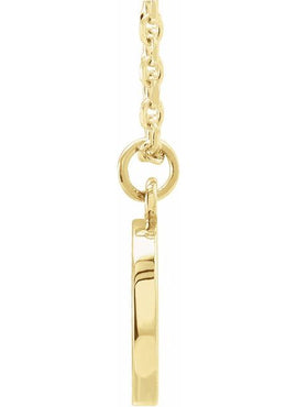 14K Yellow Gold Peace Symbol 16-18