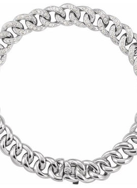 14K Yellow Gold 3/4 CTW Natural Diamond Curb 7