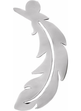 Sterlium Plus 12 Gauge Feather Stamping with External Undrilled Eyelet