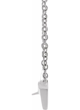 14K White Gold Airplane 16-18