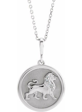 14K Yellow Gold .02 CTW Natural Diamond Lion Charm/Pendant