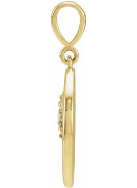 14K Yellow Gold .02 CTW Natural Diamond Lion Charm/Pendant