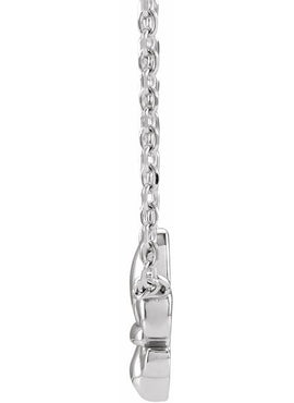 14K White Gold Petite Fleur-de-lis 18