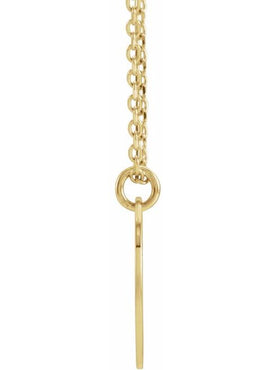 14K White Gold 9.9x5.8 mm Pierced Key Silhouette Pendant
