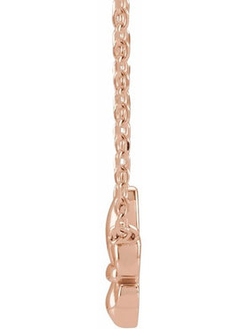 14K White Gold Petite Fleur-de-lis 18