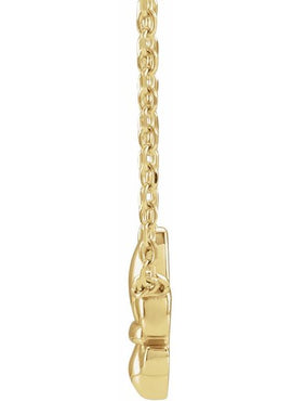14K White Gold Petite Fleur-de-lis 18