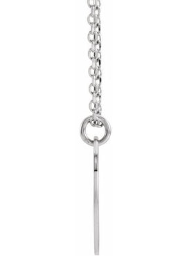 14K White Gold 9.9x5.8 mm Pierced Key Silhouette Pendant