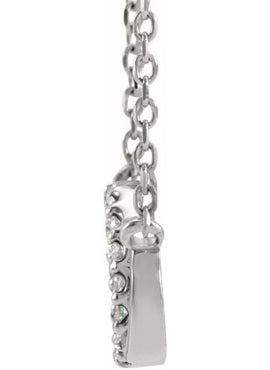 14K White Gold .05 CTW Natural Diamond Interlocking Circle 18