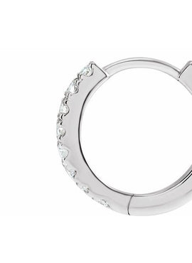 14K Yellow Gold 1/5 CTW Lab-Grown Diamond 10 mm Hoop Earrings