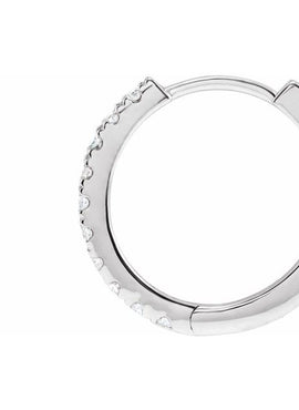 14K Yellow Gold 1/5 CTW Lab-Grown Diamond 10 mm Hoop Earrings