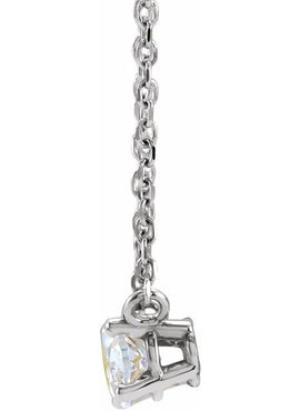 14K Yellow Gold 3/8 CT Natural Diamond Solitaire 16-18