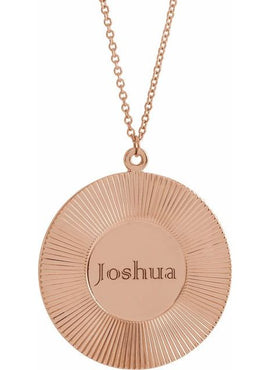 14K Yellow Gold Sunburst 20