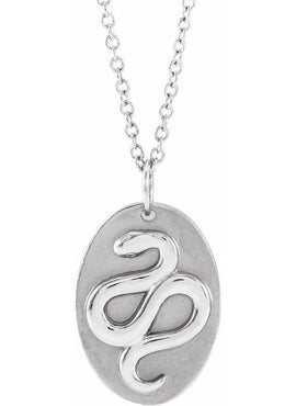 Sterling Silver Snake 16-18