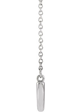 14K Rose Gold 22.2x9.3 mm Curved Bar 18