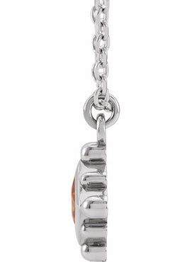 14K Rose Gold Natural Emerald Bezel-Set Beaded 16-18