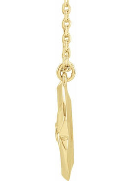 14K Rose Gold .01 CT Natural Diamond Star 16-18