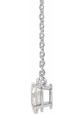 Sterling Silver 1/5 CT Natural Diamond Solitaire 16-18