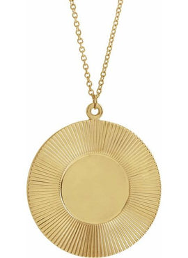14K Yellow Gold Sunburst 20