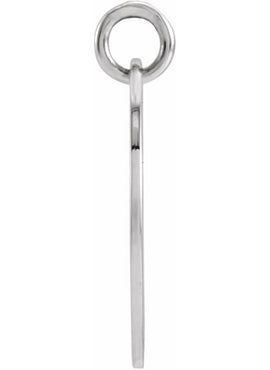 14K White Gold 9.9x5.8 mm Pierced Key Silhouette Pendant