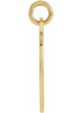 14K White Gold 9.9x5.8 mm Pierced Key Silhouette Pendant