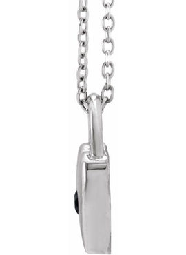 Platinum Natural Pink Sapphire Heart Lock Pendant